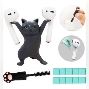 AirPod Adorable Dancing Cat Holder & Cleaning Kit